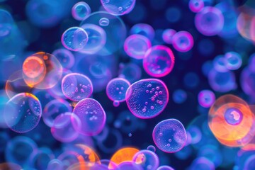 Poster - A collection of bubbles stacked on top of each other