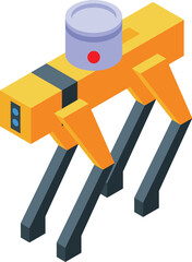 Poster - Modern robot dog with sensors walking, artificial intelligence