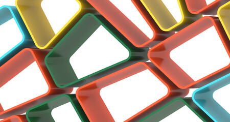 Poster - Color Blend Rainbow Trendy Low Poly BG Design