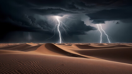Wall Mural - Desert Storm Generative AI