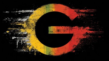 Fototapete - Create a dynamic and vibrant photography logo with a colorful G symbol surrounded by abstract shapes or splashes of paint