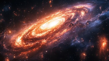 Wall Mural - Cosmic Dance of a Spiral Galaxy