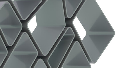 Poster - Mosaic triangular low poly style abstract geometric background