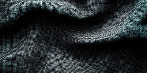 Fabric texture of natural cotton or linen textile material, grey fabric wide background