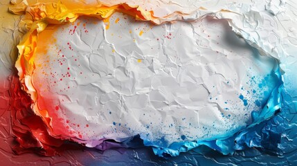 Fototapete - Illustrate a white blank crumpled paper poster texture background with