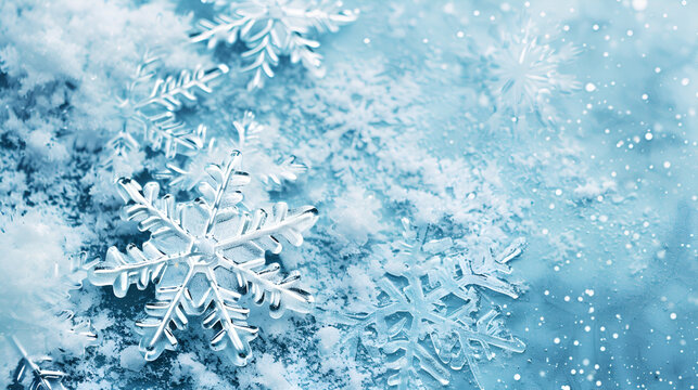 Light blue Christmas background with snowy texture