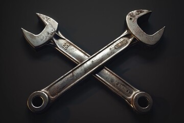 Poster - Two wrenches stacked on top of each other for easy storage and organization