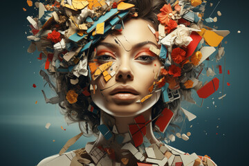 Poster - an eclectic mix of photographs, drawings, and textures layered together to create a dynamic composit