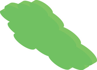 Poster - 3d illustration of a green cloud computing symbol floating on a white background