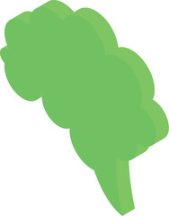 Poster - Green brain shaped chat bubble symbolizing thoughts and ideas