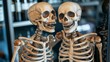 © top images - Two skeletons are standing next to each other, one of which is smiling