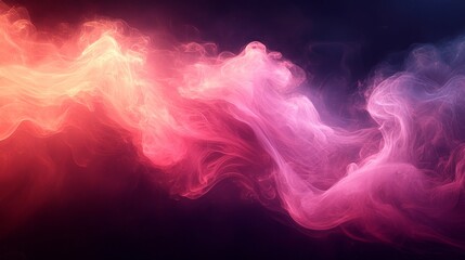 Wall Mural - Colorful abstract smoke against a dark background