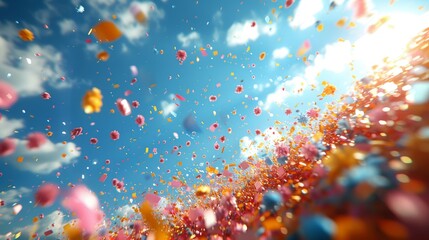 Wall Mural - abstract background with confetti