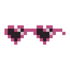 Poster - optic cool glasses pixel art