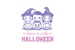 © h - Have a jolly Halloween, Retro Halloween Quote T shirt Design