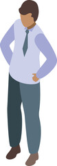 Poster - Serious office worker standing with his hands on his hips
