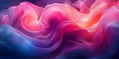 Wall Mural - Subtle Glimmering Graffiti Fractal Design in Bold Colors, generative ai