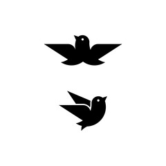 Sticker - swallow vector illustration for an icon,symbol or logo. swallow bird template logo. walet bird