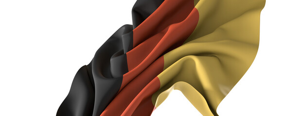 Wall Mural - The German flag waving proudly Germany Flag in 3d