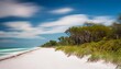 © Nayeli - long exposure photo of siesta key beach scene with motion blur in trees
