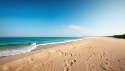 empty natural beach ocean coast landscape illustration