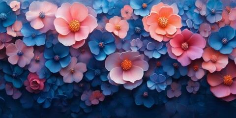 Sticker - Glowing Neon Blooms: A Pixelated Pastel Experience, generative ai