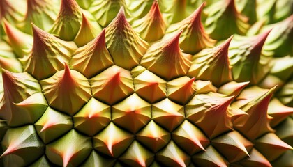 Wall Mural - a sharp thorn of durian fruit texture background