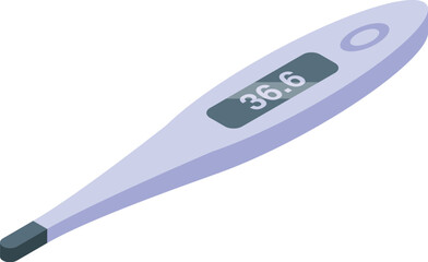 Poster - Digital medical thermometer showing high temperature, concept for healthcare and medicine