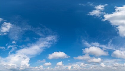 Wall Mural - blue sky background with tiny clouds panorama background