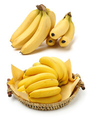 Wall Mural - Banana isolated on white background 