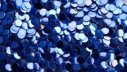 abstract blue background of metallic round sequins