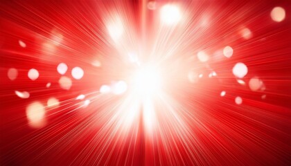 abstract glowing red effect with sparkling rays and white backlight