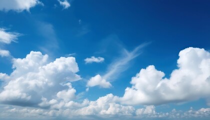 Wall Mural - blue sky with white clouds background