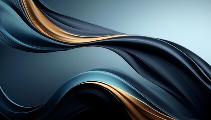 Wall Mural - abstract wave background wallpaper and banner generative ai