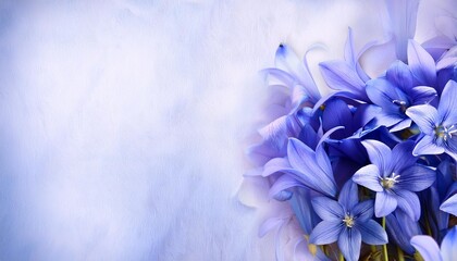 Poster - elegant bluebell floral wallpaper