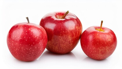 ripe red apple isolated on a white background