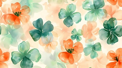 Wall Mural - Vintage floral seamless pattern