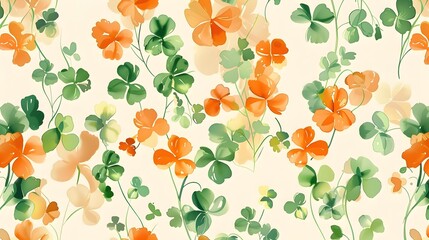 Wall Mural - Vintage floral seamless pattern