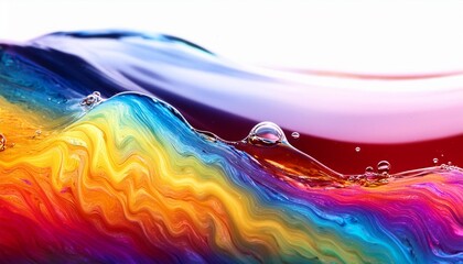 Wall Mural - a close up of a colorful wave of liquid