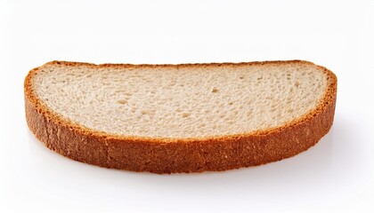 slice of white rye bread isolated