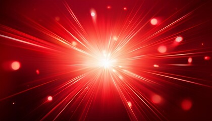 Wall Mural - abstract glowing red light effect with sparkling rays