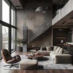 Modern living interior design