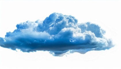 Wall Mural - blue cloud isolated on white background generative by ai