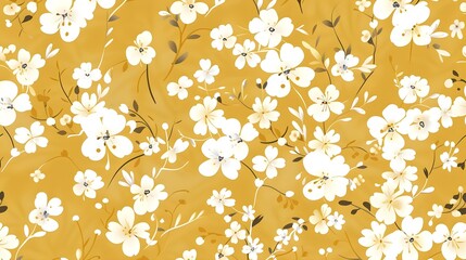 Wall Mural - Trendy seamless floral pattern