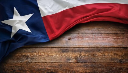 majestic texas flag waving on weathered wood rustic patriotic scene dramatic lighting