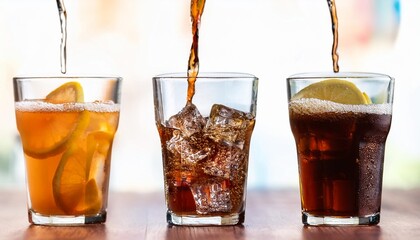 pouring cola drink drinks lemonade softdrinks in a glass