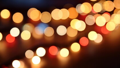 Canvas Print - blurry christmas lights out of focus background