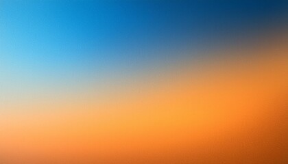 Canvas Print - smooth transition from blue to orange with a subtle grainy texture in an abstract background