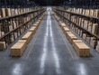 © Kanisorn - Industrial scene of a large distribution center with multiple shipping bays and organized freight areas