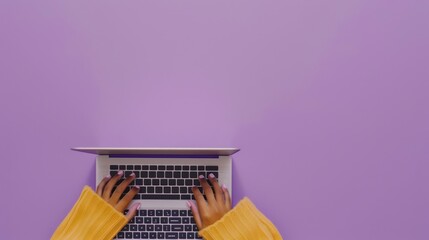 Poster - Minimalist Laptop Typing